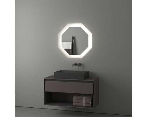Зеркало Evoform Ledshine 70x70 с подсветкой 22.5 W - без выключателя - нейтральный белый свет