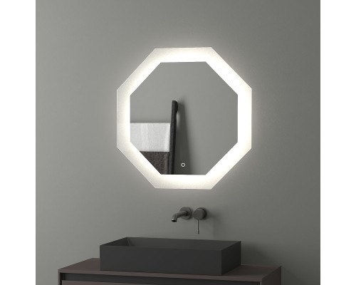 Зеркало Evoform Ledshine 70x70 с подсветкой 22.5 W - сенсорный выключатель - нейтральный белый свет