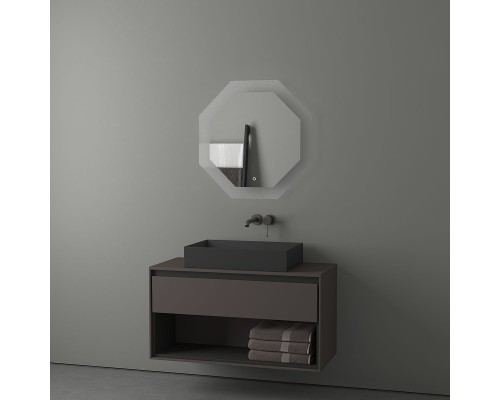 Зеркало Evoform Ledshine 70x70 с подсветкой 22.5 W - сенсорный выключатель - нейтральный белый свет