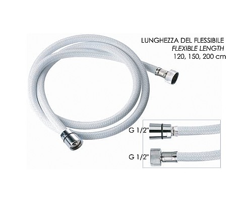 Душевой шланг Remer 332CNNB150 Белый матовый