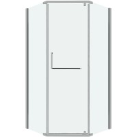 Душевой уголок Grossman Pragma 100х100 302.K33.03.1010.10.00 профиль Хром стекло прозрачное