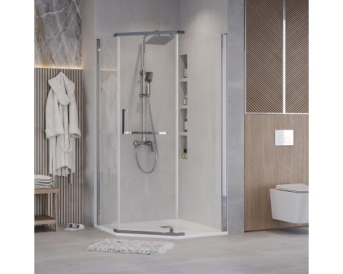 Душевой уголок Grossman Pragma 100х100 302.K33.03.1010.10.00 профиль Хром стекло прозрачное