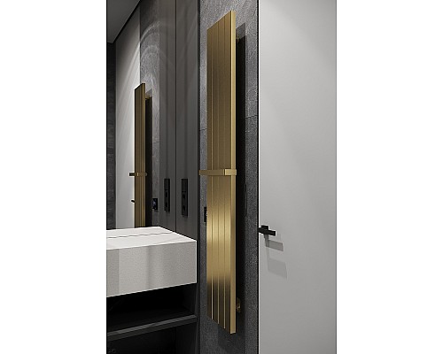 Электрический полотенцесушитель Boheme Flat 725-MG Золото матовое