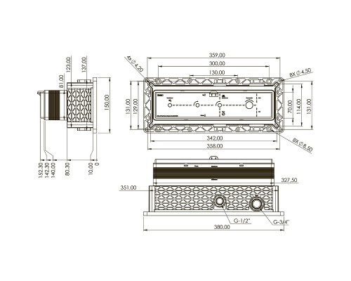 Скрытая часть для смесителя Teska Shine SH1002 G 3/4