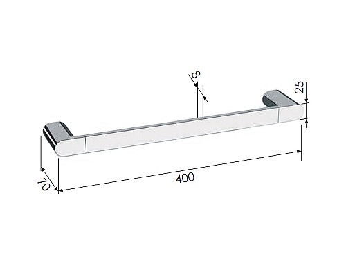 Полотенцедержатель Remer Lounge LN40CR Хром