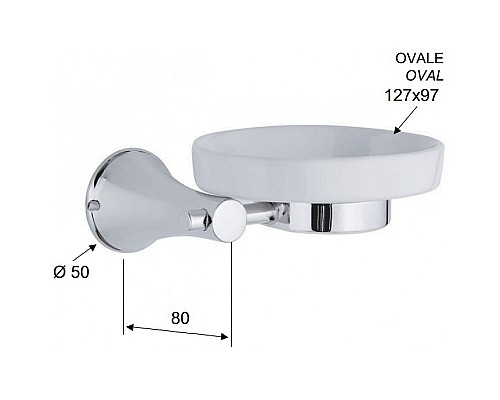 Мыльница Remer Delicata DE10CR Хром