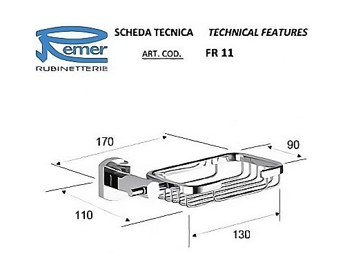 Мыльница Remer Forma FR11CR Хром