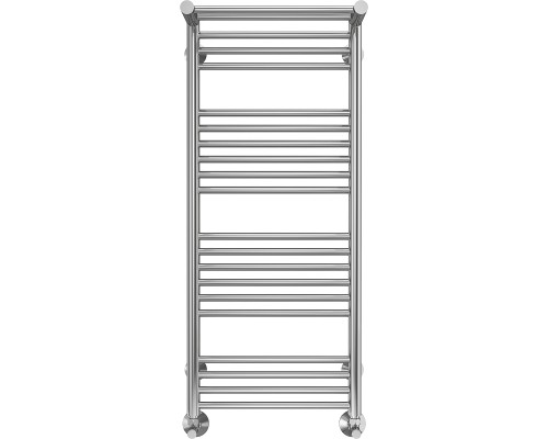 Водяной полотенцесушитель Terminus Аврора П20 400x1000 4670078529435 с полкой Хром, нижнее подключение, G 1/2" ВР, с угловым соединением