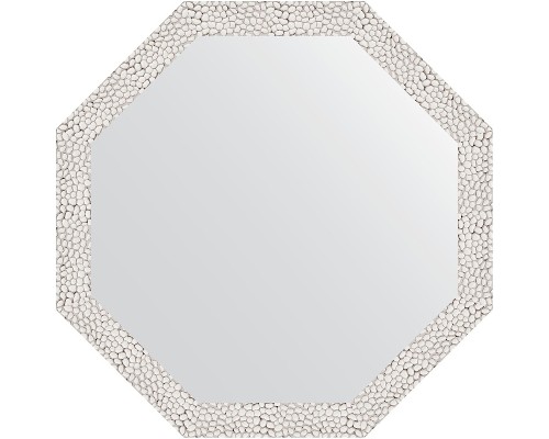 Зеркало Evoform Octagon 58х58 в багетной раме - Чеканка белая 46 мм