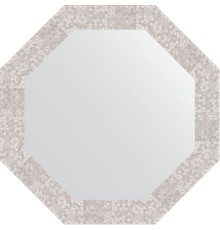 Зеркало Evoform Octagon 63х63 в багетной раме - Соты алюминий 70 мм