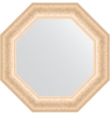 Зеркало Evoform Octagon 55х55 в багетной раме - Старый гипс 82 мм