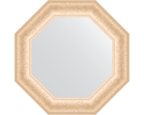 Зеркало Evoform Octagon 55х55 в багетной раме - Старый гипс 82 мм