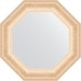 Зеркало Evoform Octagon 55х55 в багетной раме - Старый гипс 82 мм