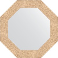 Зеркало Evoform Octagon 67х67 в багетной раме - Золотые дюны 90 мм