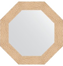 Зеркало Evoform Octagon 67х67 в багетной раме - Золотые дюны 90 мм