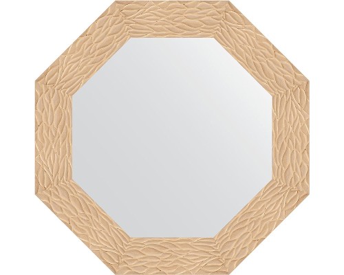 Зеркало Evoform Octagon 67х67 в багетной раме - Золотые дюны 90 мм