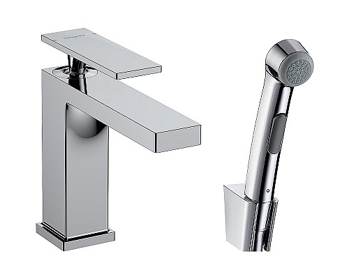 Смеситель для раковины Hansgrohe Tecturis E 73210000 с гигиеническим душем Хром