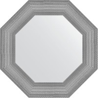 Зеркало Evoform Octagon 57х57 BY 3877 в багетной раме - Серебряная кольчуга 88 мм
