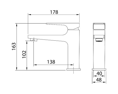 Смеситель для раковины Grossman Classic 510.K35.04.100 Хром