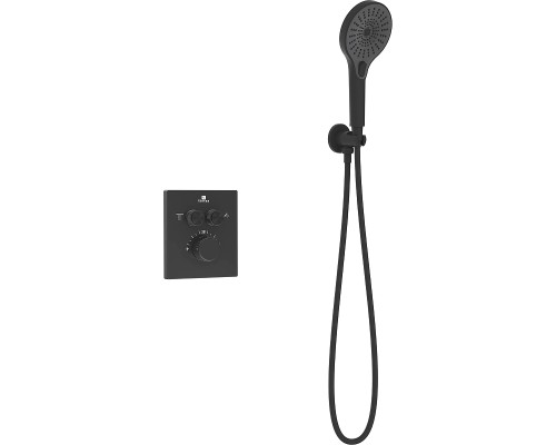 Душевая система Vincea Inspire VSFW-3I21MT5MB с термостатом Черная матовая