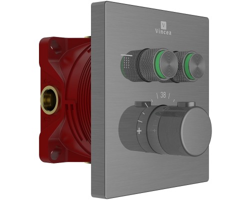 Смеситель для душа Vincea VSCV-321T-MGM с термостатом Вороненая сталь