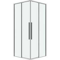 Душевой уголок Grossman Galaxy 90х90 300.K33.01.9090.10.00 профиль Хром стекло прозрачное