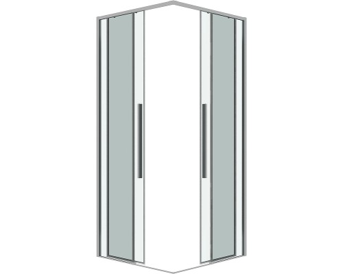 Душевой уголок Grossman Galaxy 90х90 300.K33.01.9090.10.00 профиль Хром стекло прозрачное