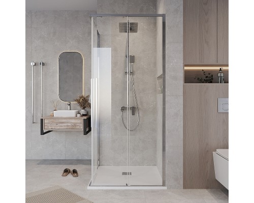 Душевой уголок Grossman Galaxy 90х90 300.K33.01.9090.10.00 профиль Хром стекло прозрачное