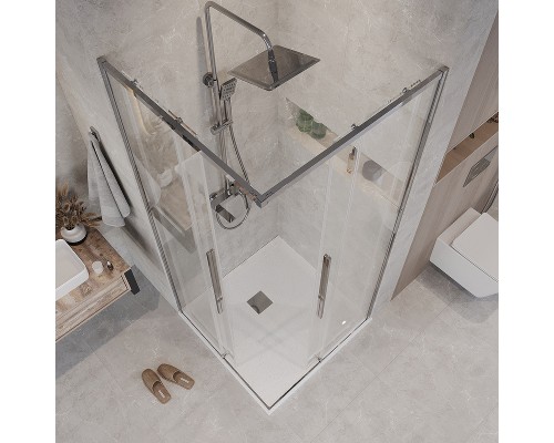 Душевой уголок Grossman Galaxy 90х90 300.K33.01.9090.10.00 профиль Хром стекло прозрачное