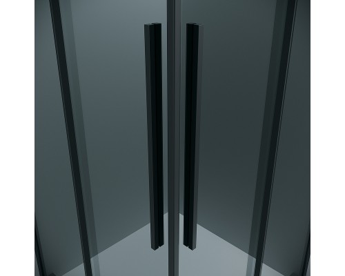 Душевой уголок Grossman Galaxy 90х90 300.K33.01.9090.21.10 профиль Черный матовый стекло тонированное