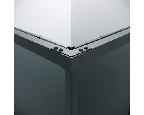 Душевой уголок Grossman Galaxy 90х90 300.K33.01.9090.21.10 профиль Черный матовый стекло тонированное