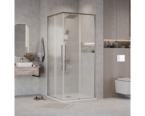 Душевой уголок Grossman Galaxy 90х90 300.K33.01.9090.10.02 профиль Хром стекло шиншилла