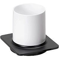 Стакан для зубных щеток Bemeta Organic Black 167111010 Черный матовый Белый