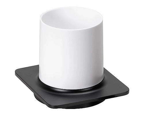Стакан для зубных щеток Bemeta Organic Black 167111010 Черный матовый Белый
