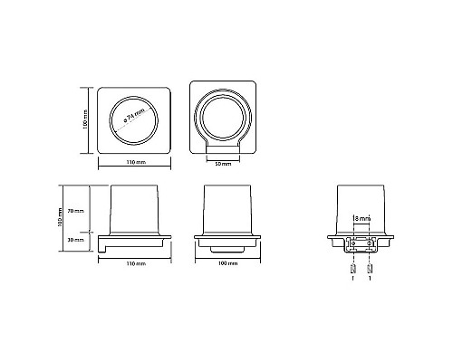 Стакан для зубных щеток Bemeta Organic Black 167111010 Черный матовый Белый