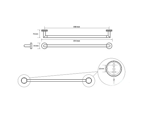 Полотенцедержатель Bemeta Stella 166204042 Хром