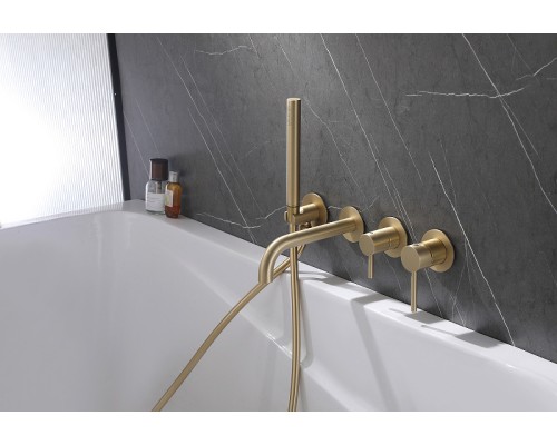 Смеситель для ванны Abber Wasser Kreis Золото матовое