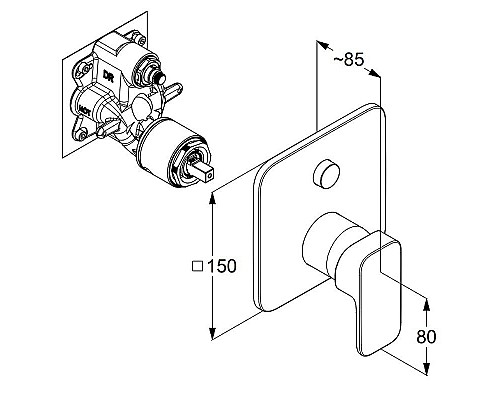 Смеситель для душа Kludi Renon 427590575 Хром