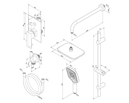 Душевая система Damixa Gala 953530000 Хром