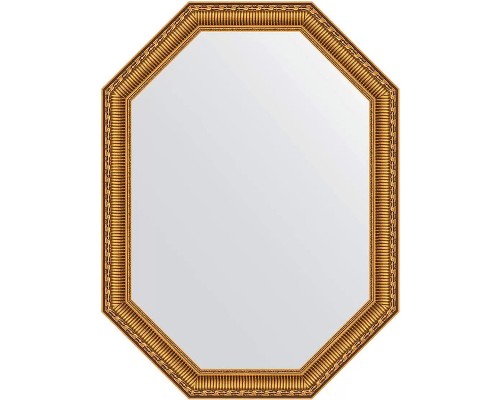 Зеркало Evoform Octagon 60х80 BY 7059 в багетной раме - Золотой акведук 61 мм
