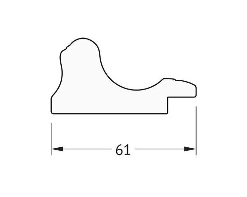 Зеркало Evoform Octagon 60х80 BY 7059 в багетной раме - Золотой акведук 61 мм