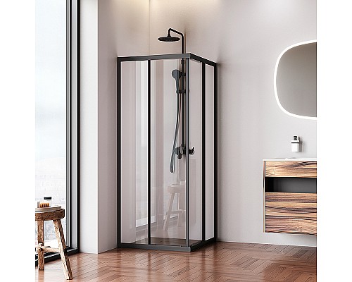 Душевой уголок AM.PM Sunny 80х80 W87G-403-8080-BT профиль Черный матовый стекло прозрачное