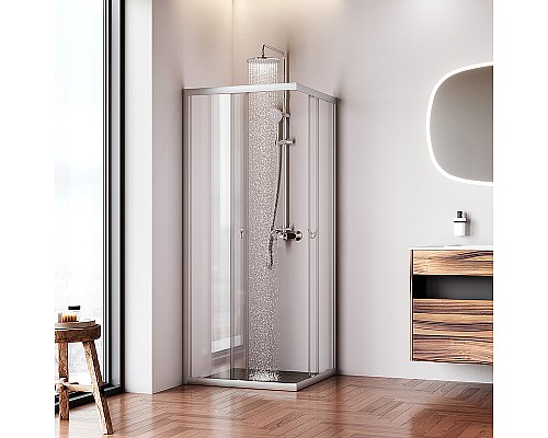Душевой уголок AM.PM Sunny 80х80 W87G-403-8080-MT профиль Хром матовый стекло прозрачное