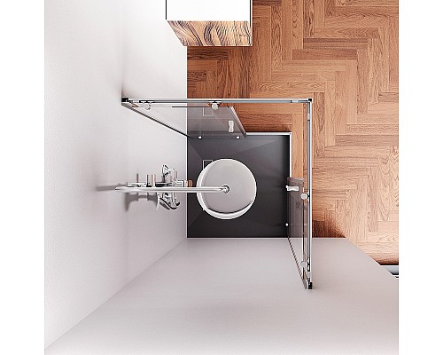 Душевой уголок AM.PM Sunny 80х80 W87G-403-8080-MT профиль Хром матовый стекло прозрачное