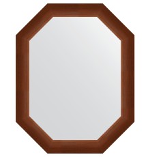 Зеркало Evoform Octagon 57x72 в багетной раме - Орех 65 мм