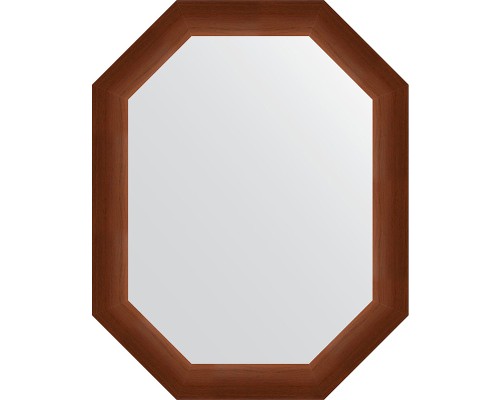 Зеркало Evoform Octagon 57x72 в багетной раме - Орех 65 мм