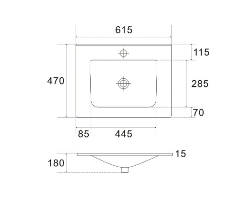 Раковина Art&Max 60 AM7117-60 Белая