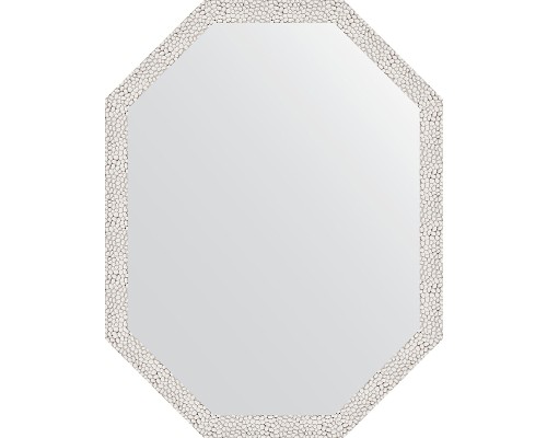 Зеркало Evoform Octagon 68x88 в багетной раме - Чеканка белая 46 мм