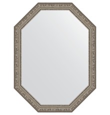 Зеркало Evoform Octagon 60x80 в багетной раме - Виньетка состаренное серебро 56 мм