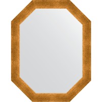 Зеркало Evoform Octagon 55x70 BY 7038 в багетной раме - Травленое золото 59 мм